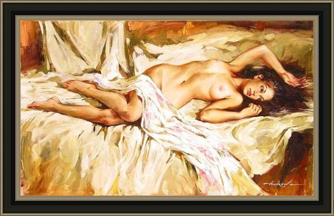 Framed Andrew Atroshenko just for love painting