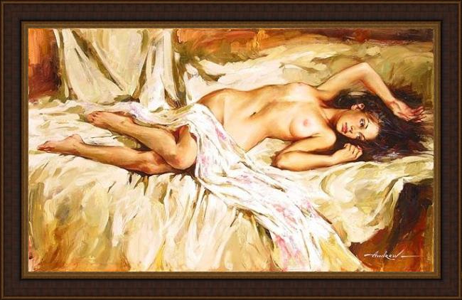 Framed Andrew Atroshenko just for love painting