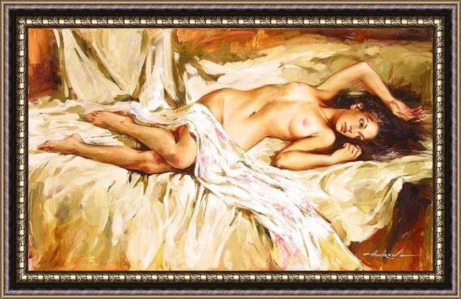 Framed Andrew Atroshenko just for love painting