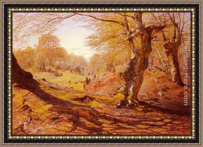 Framed Andrew MacCallum seasons in the wood - spring, the outskirts of burham wood painting