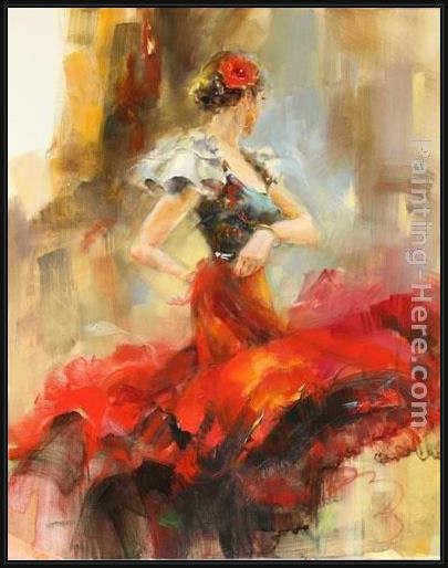 Framed Anna Razumovskaya rhapsody of red 2 painting