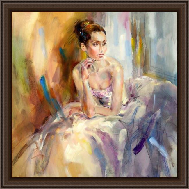 Framed Anna Razumovskaya soft as silk painting