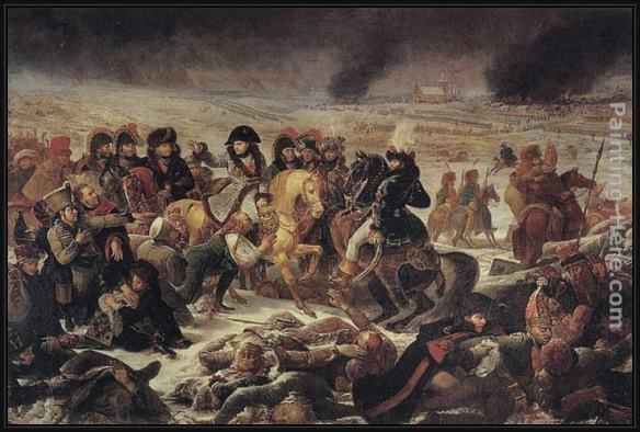 Framed Antoine Jean Gros napoleon on the battlefield of eylau painting