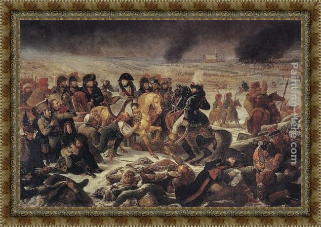 Framed Antoine Jean Gros napoleon on the battlefield of eylau painting