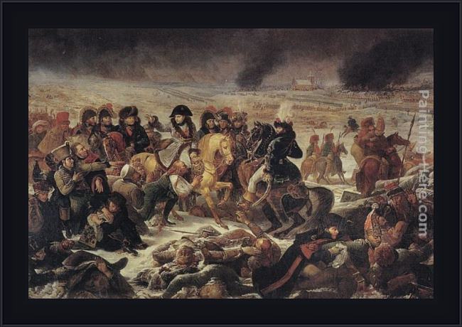 Framed Antoine Jean Gros napoleon on the battlefield of eylau painting