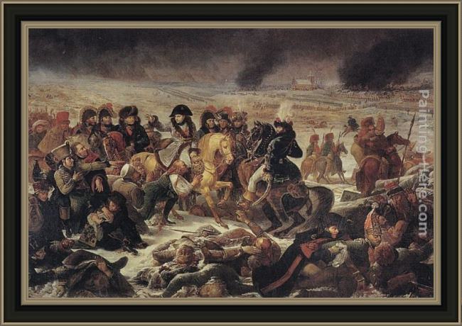 Framed Antoine Jean Gros napoleon on the battlefield of eylau painting