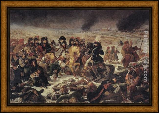 Framed Antoine Jean Gros napoleon on the battlefield of eylau painting