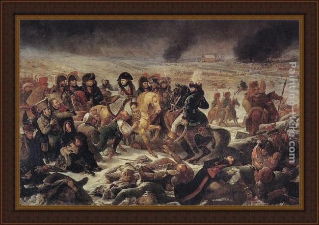 Framed Antoine Jean Gros napoleon on the battlefield of eylau painting