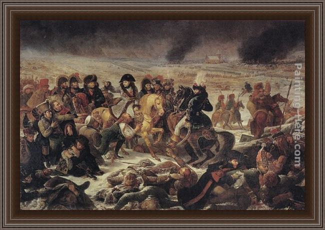 Framed Antoine Jean Gros napoleon on the battlefield of eylau painting