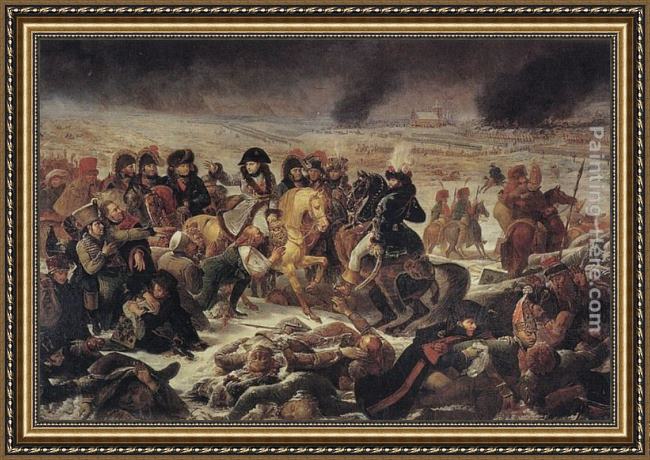 Framed Antoine Jean Gros napoleon on the battlefield of eylau painting