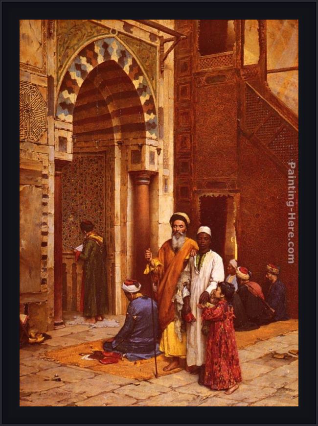 Framed Arthur von Ferraris l'aveugle a la mosquee painting