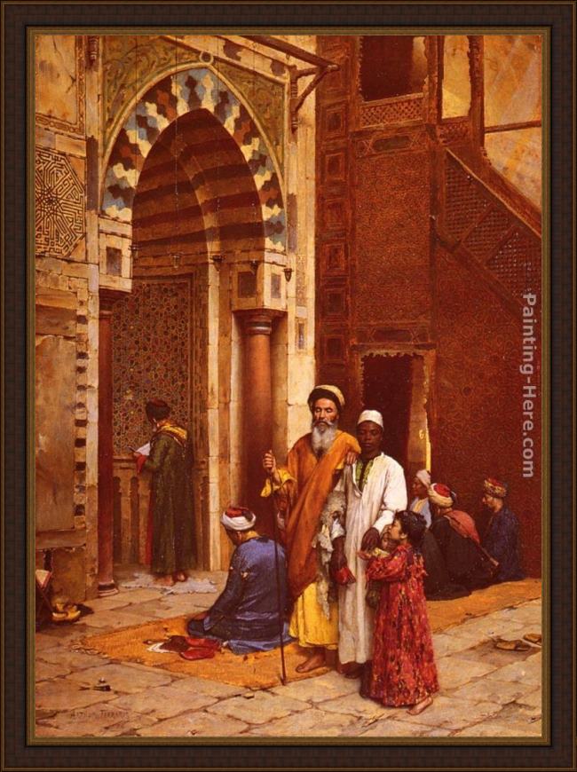 Framed Arthur von Ferraris l'aveugle a la mosquee painting