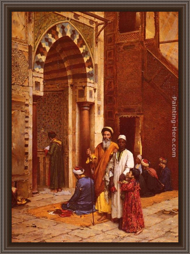 Framed Arthur von Ferraris l'aveugle a la mosquee painting