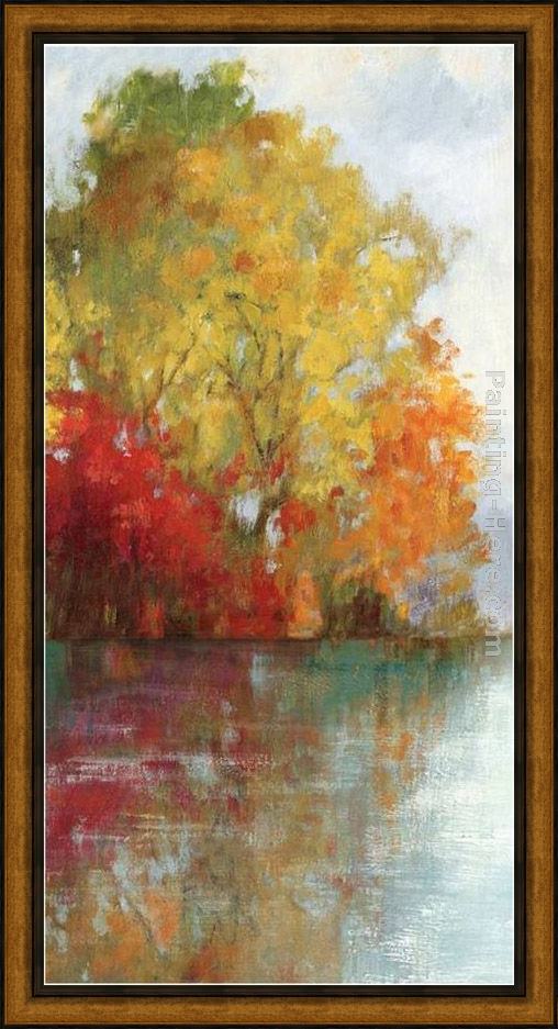 Framed Asia Jensen forest reflection ii painting