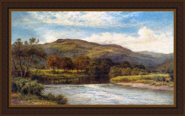 Framed Benjamin Williams Leader the conway near bettws y coed painting