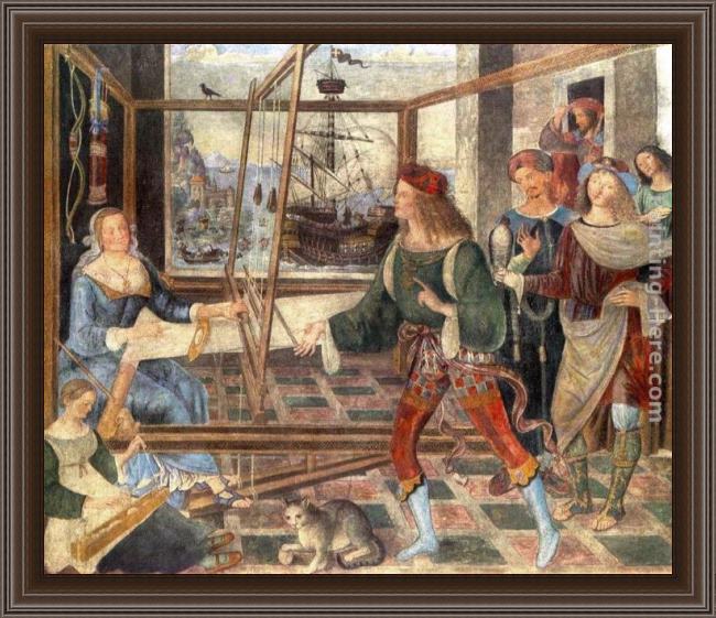 Framed Bernardino Pinturicchio the return of odysseus painting