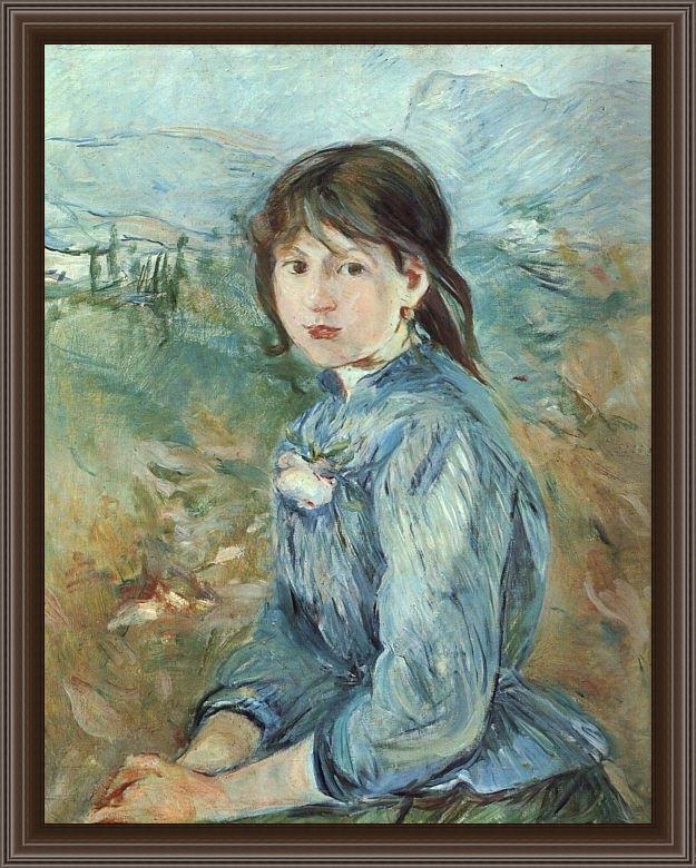 Framed Berthe Morisot the little girl from nice painting