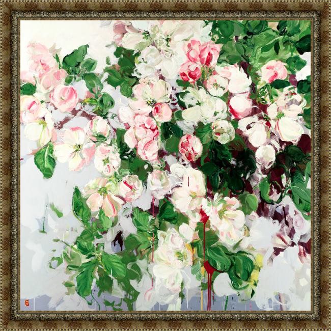 Framed Bobbie Burgers burst shoot unfold painting