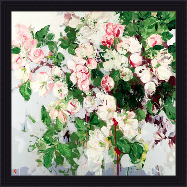 Framed Bobbie Burgers burst shoot unfold painting