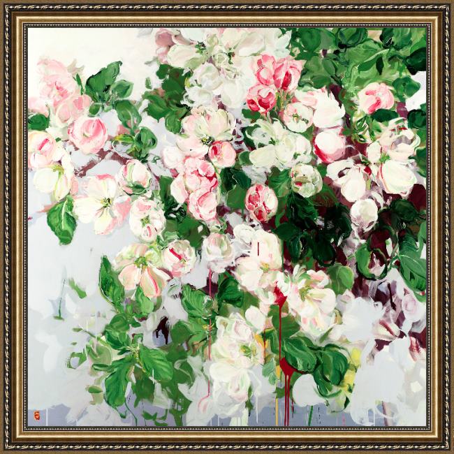 Framed Bobbie Burgers burst shoot unfold painting