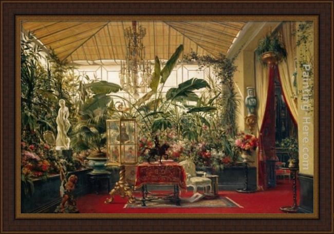 Framed Charles Giraud veranda de la princesse mathilde i painting