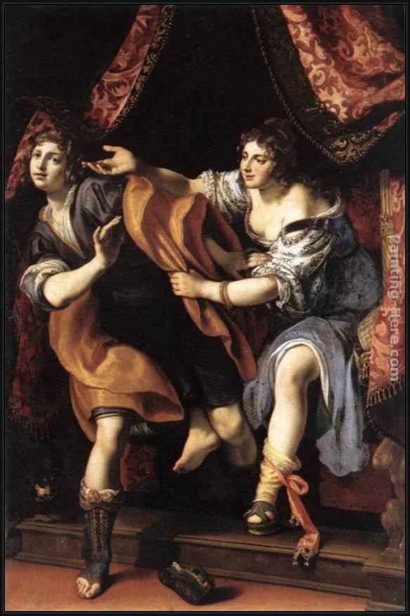 Framed Cigoli joseph and potiphar's wife painting