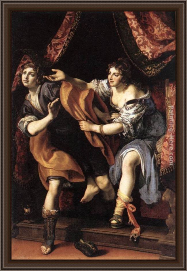 Framed Cigoli joseph and potiphar's wife painting
