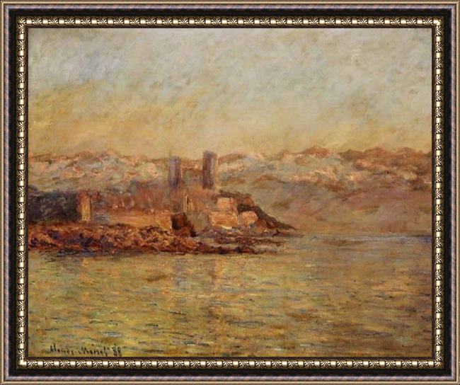 Framed Claude Monet antibes and the maritime alps painting