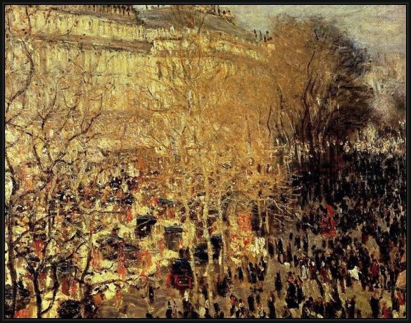 Framed Claude Monet boulevard des capucines i painting