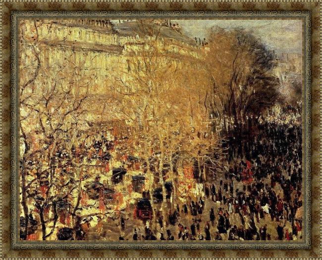 Framed Claude Monet boulevard des capucines i painting