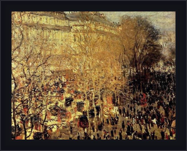 Framed Claude Monet boulevard des capucines i painting