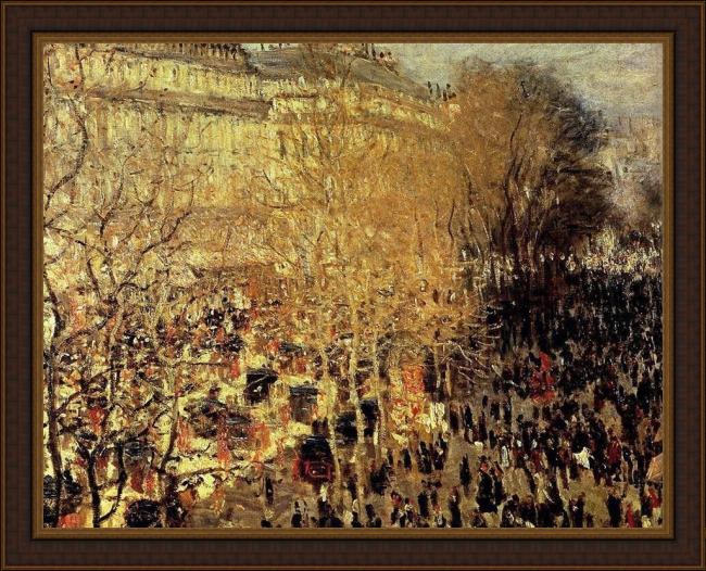 Framed Claude Monet boulevard des capucines i painting