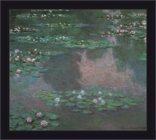 Framed Claude Monet monet water lillies i painting