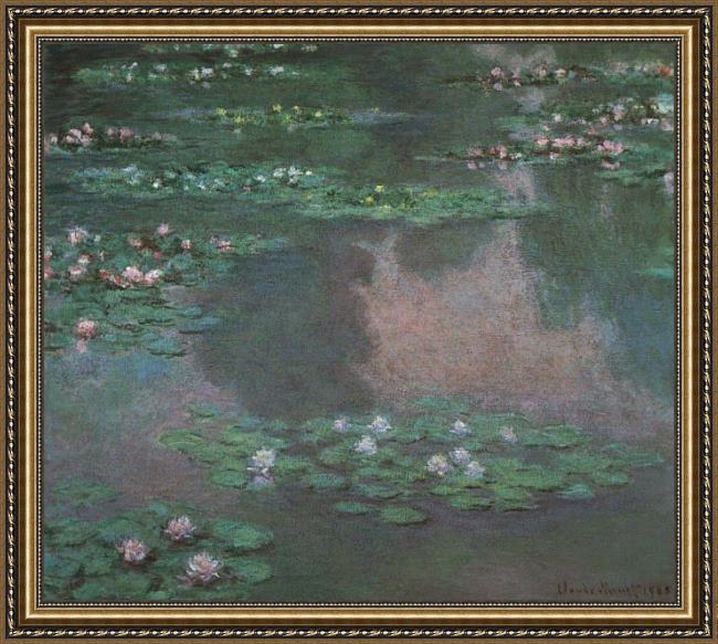 Framed Claude Monet monet water lillies i painting