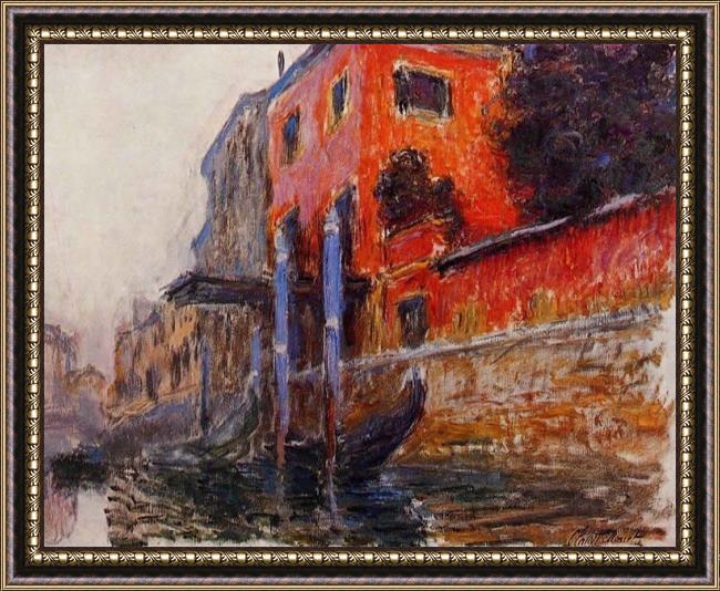 Framed Claude Monet the red house painting