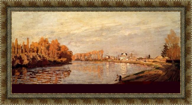 Framed Claude Monet the seine at argenteuil i painting