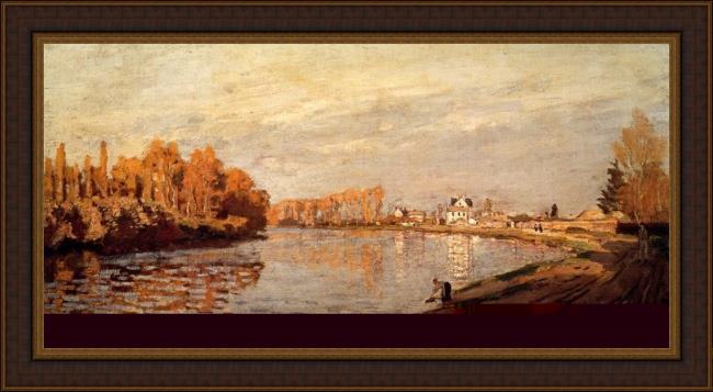 Framed Claude Monet the seine at argenteuil i painting