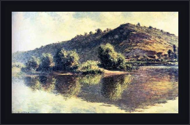 Framed Claude Monet the seine at port-villez painting