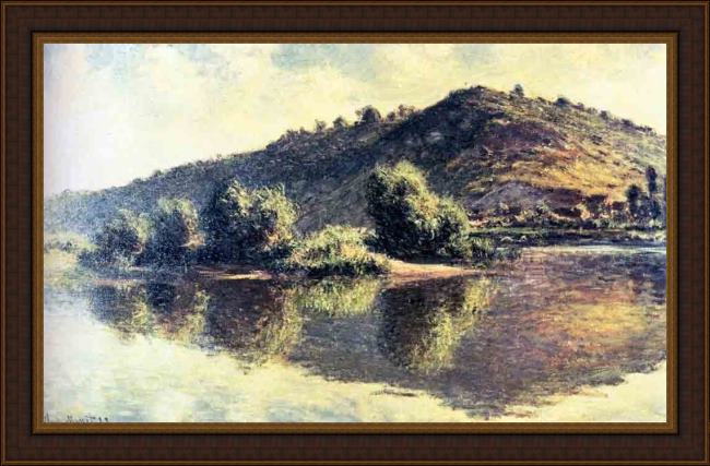 Framed Claude Monet the seine at port-villez painting