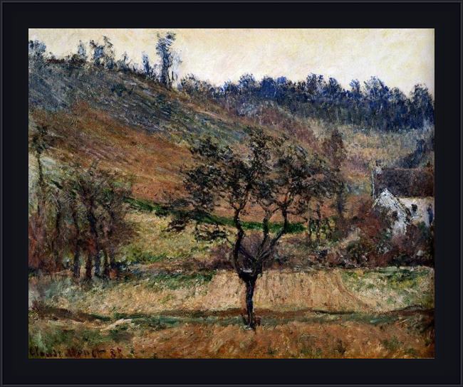 Framed Claude Monet the valley of falaise painting