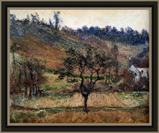 Framed Claude Monet the valley of falaise painting