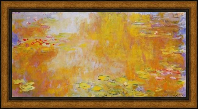 Framed Claude Monet the water-lily pond 2 painting