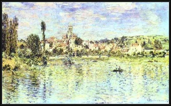 Framed Claude Monet vetheuil in the summer painting