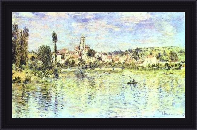 Framed Claude Monet vetheuil in the summer painting
