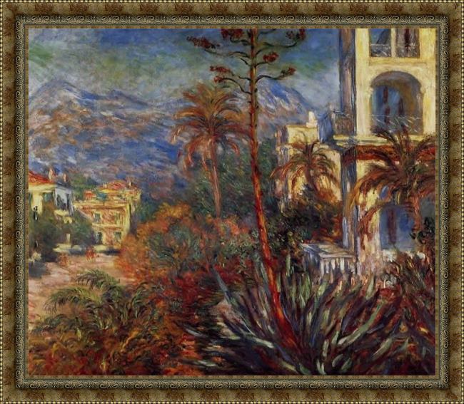 Framed Claude Monet villas at bordighera 1 painting