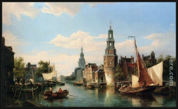 Framed Cornelis Christiaan Dommelshuizen the montelbaans tower, amsterdam painting