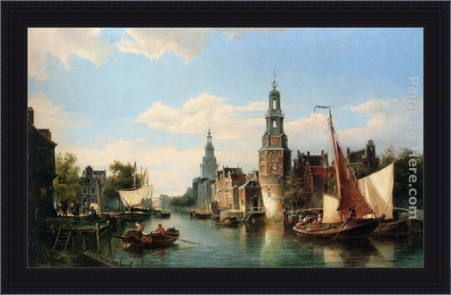 Framed Cornelis Christiaan Dommelshuizen the montelbaans tower, amsterdam painting