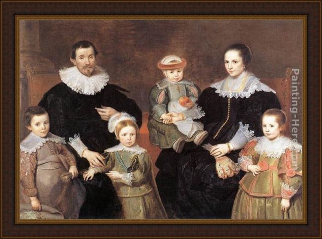 Framed Cornelis De Vos the family of the artist painting