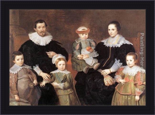 Framed Cornelis De Vos the family of the artist painting