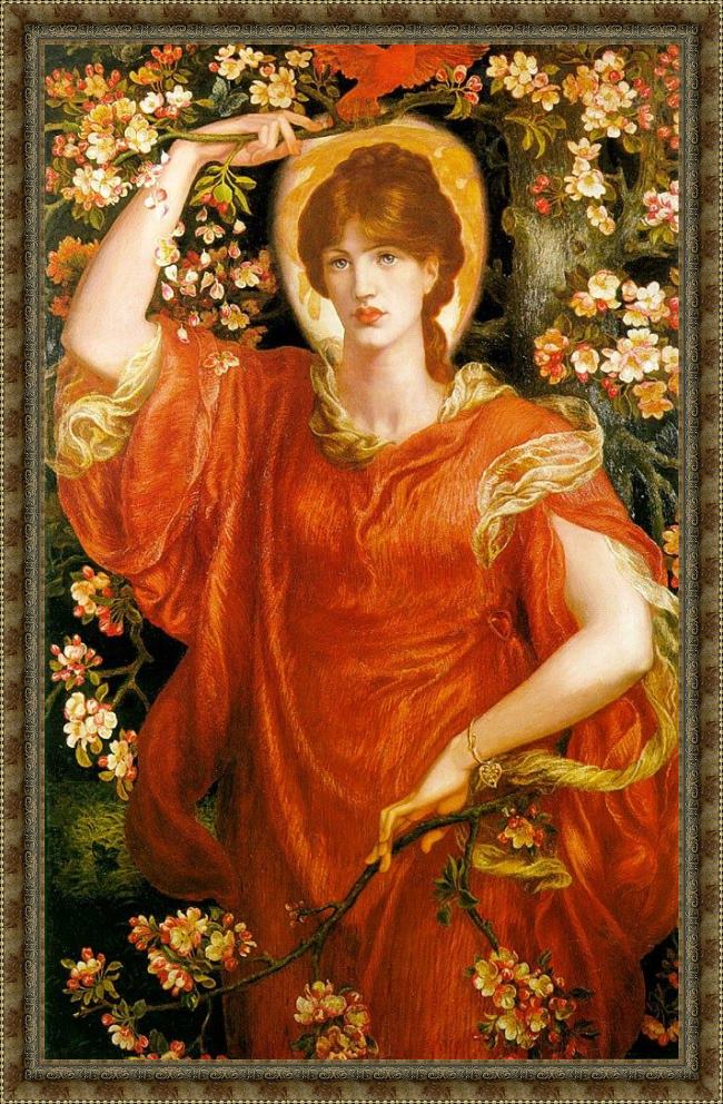 Framed Dante Gabriel Rossetti a vision of fiammetta painting